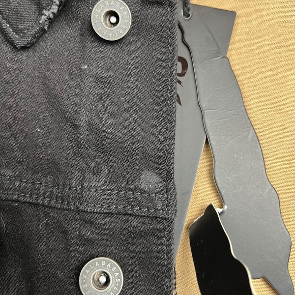 VALABASAS Solar Jacket XL Black Camo Panelled Distressed Denim Jacket - Picture 16 of 16